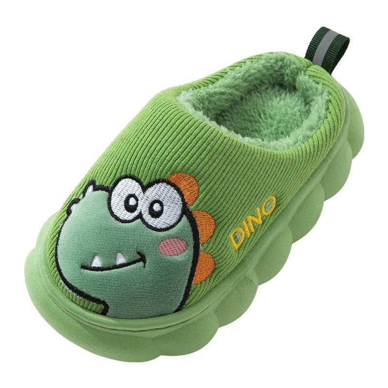 Kids’ Cotton Slippers – Warm, Anti-Slip Cartoon Plush Shoes