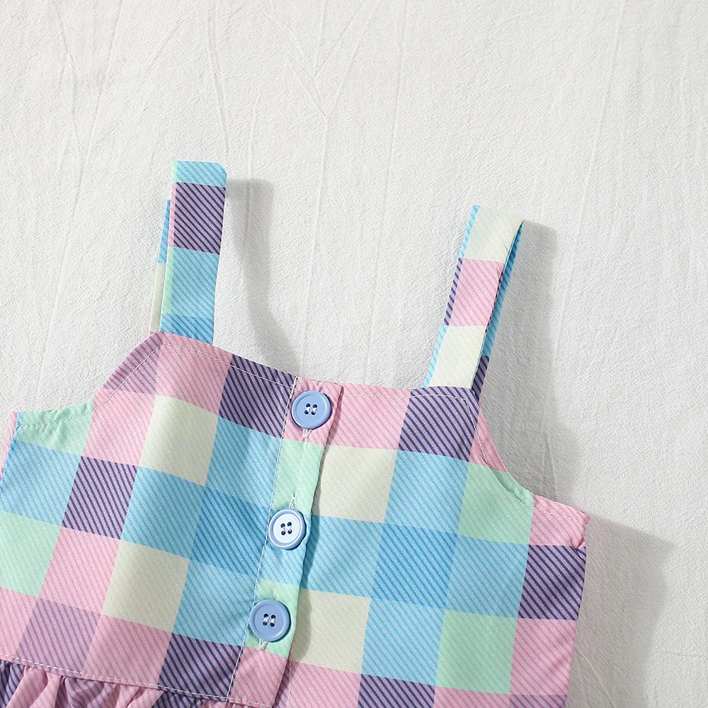 Baby Girl Summer Strap Shorts Set