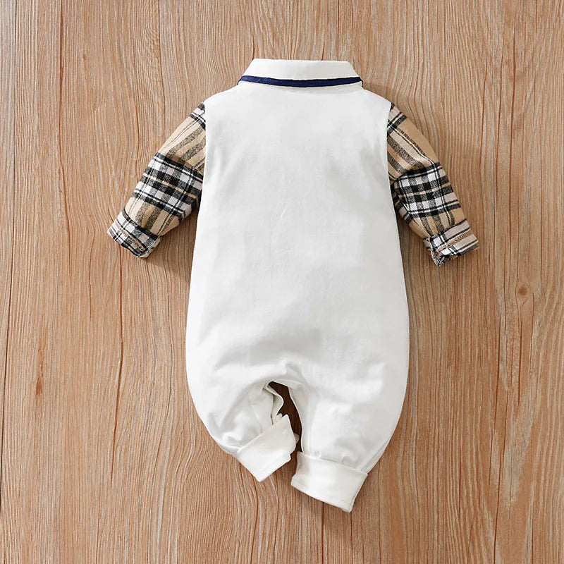 Baby Jumpsuit – Gentleman Bear Embroidered (0–18M)