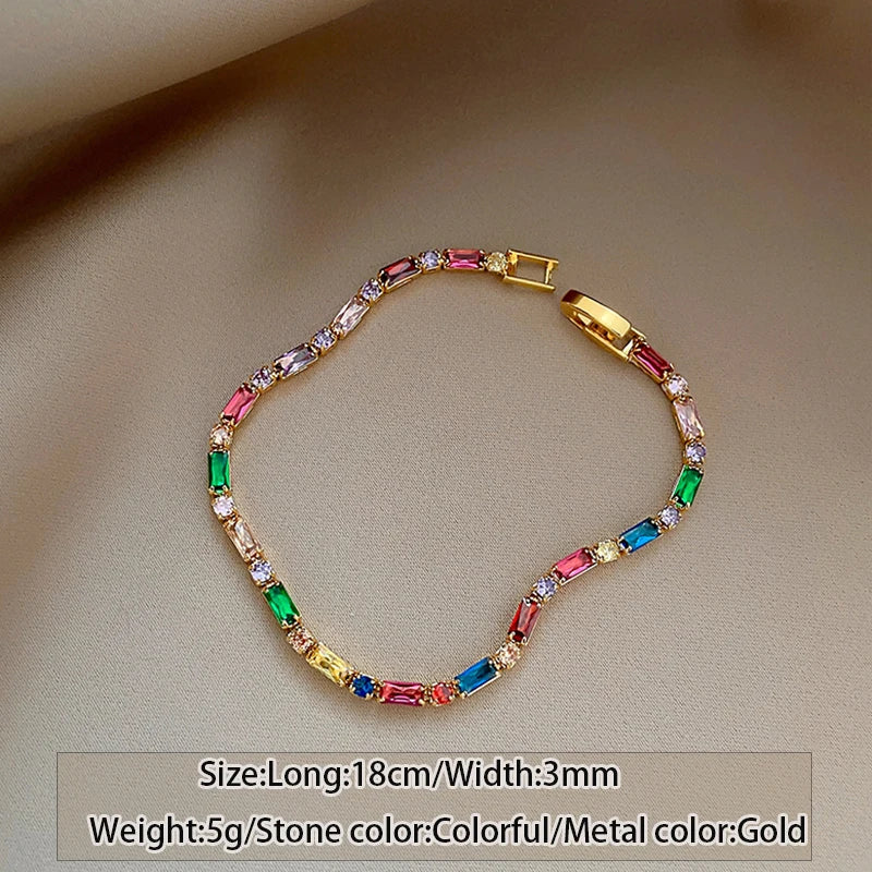 Colorful Zircon Sets Necklace