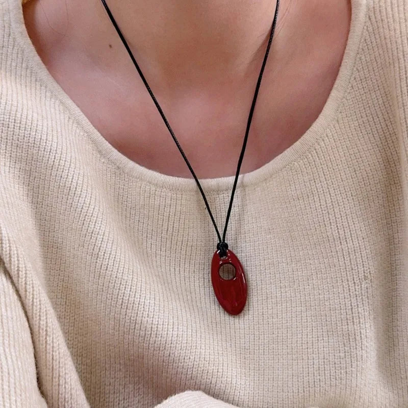 Enamel Water Drop Necklace