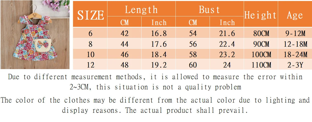 Infant Girls Cotton Fly Sleeve Dress