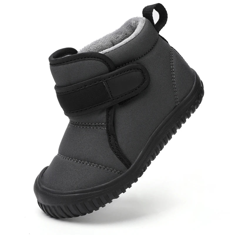 Unisex Kids Winter Snow Boots – Plush Anti-Slip Walking Shoes (Size 19–28)
