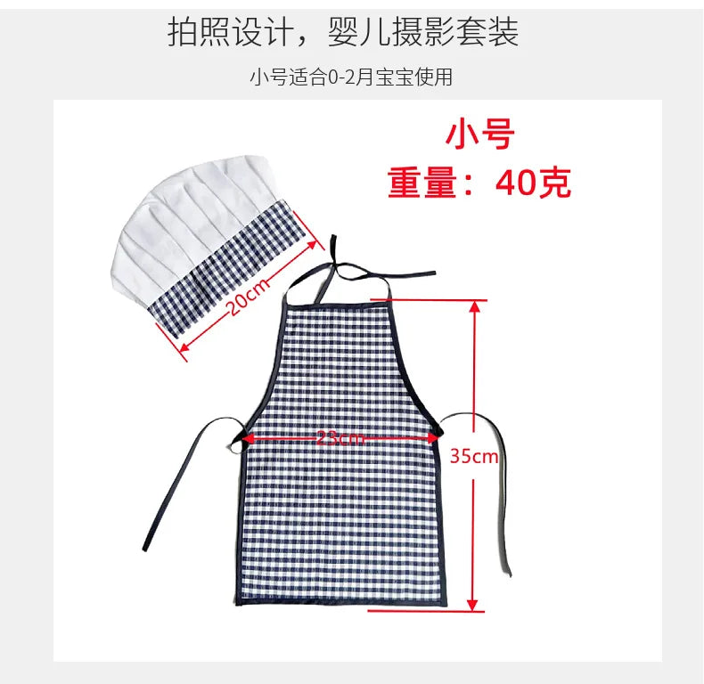 2pcs/set Chef Baby Cook Costume