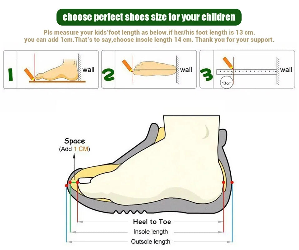 Kids’ Anti-Slip Sneakers – Soft Rubber Casual Shoes (21–30)