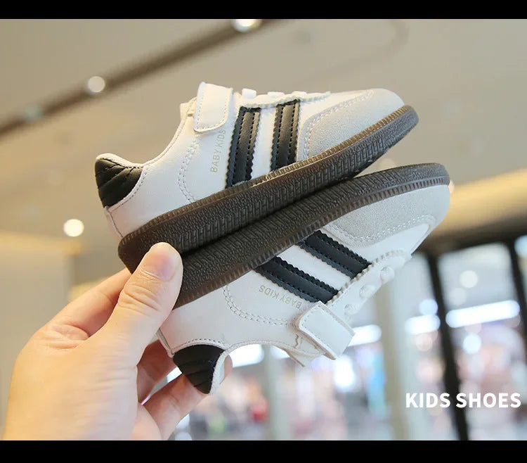 Kids’ Sneakers – Soft-Soled, Hook & Loop Casual Shoes