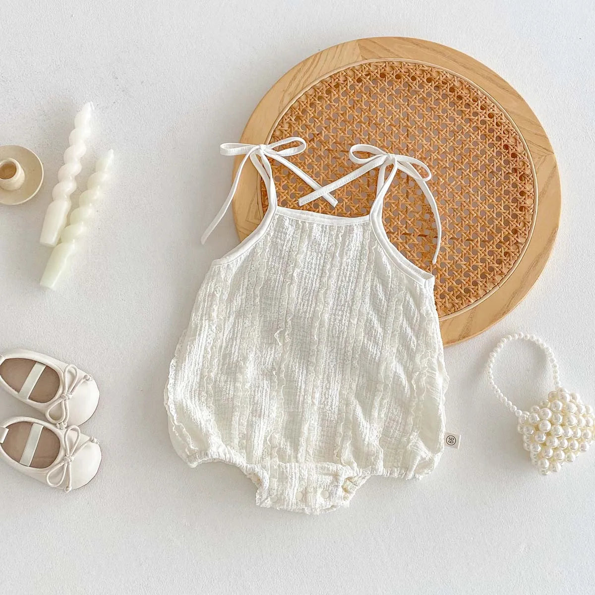 Cute Baby Girl Sling Jumpsuit – Summer (0–18M)