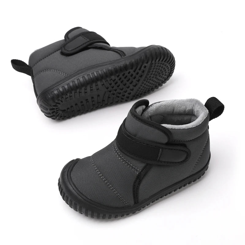 Unisex Kids Winter Snow Boots – Plush Anti-Slip Walking Shoes (Size 19–28)