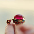 Vintage Enamel auspicious clouds Pendant Natural
