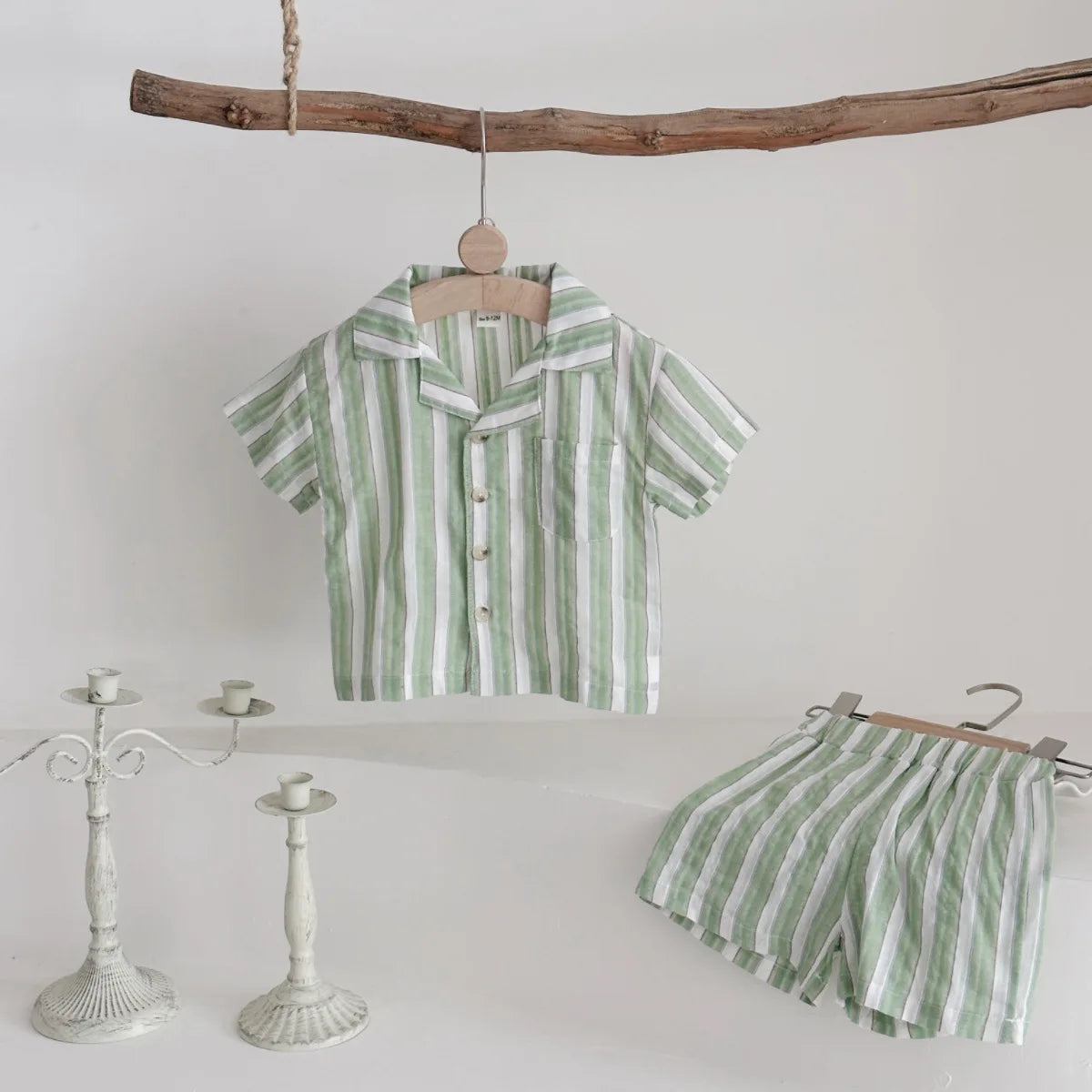 Striped Shirt & Shorts Girls  0-3Y - 2Pcs