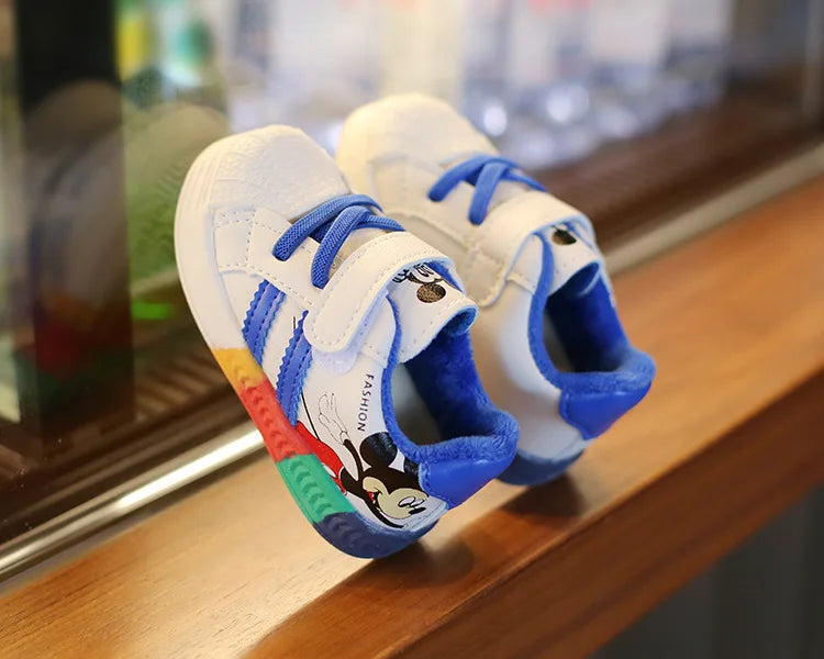 Kids’ Mickey & Minnie Sneakers – Breathable Soft Sport Shoes