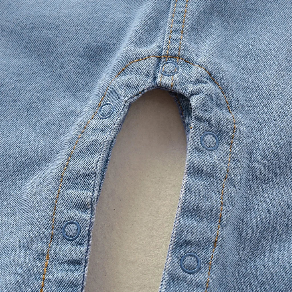 0-12 M Unisex Fashion Romper Jeans