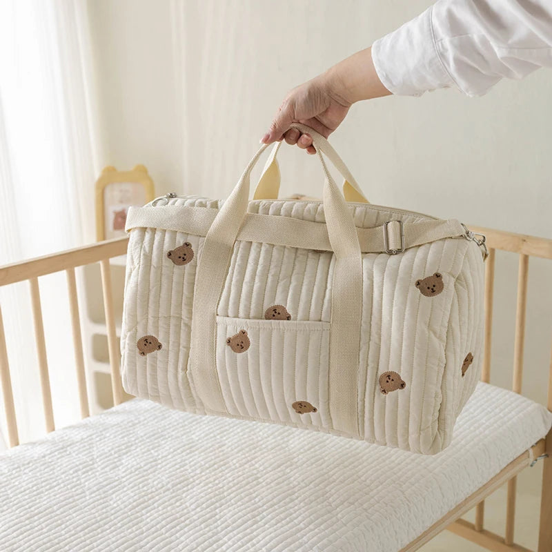 New Embroidered Mom Bag – Large Capacity, Lightweight, Multi-Functional Handbag