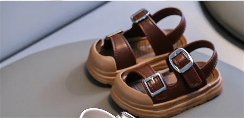 Kids’ PVC Summer Sandals – Buckle, Non-Slip, Waterproof