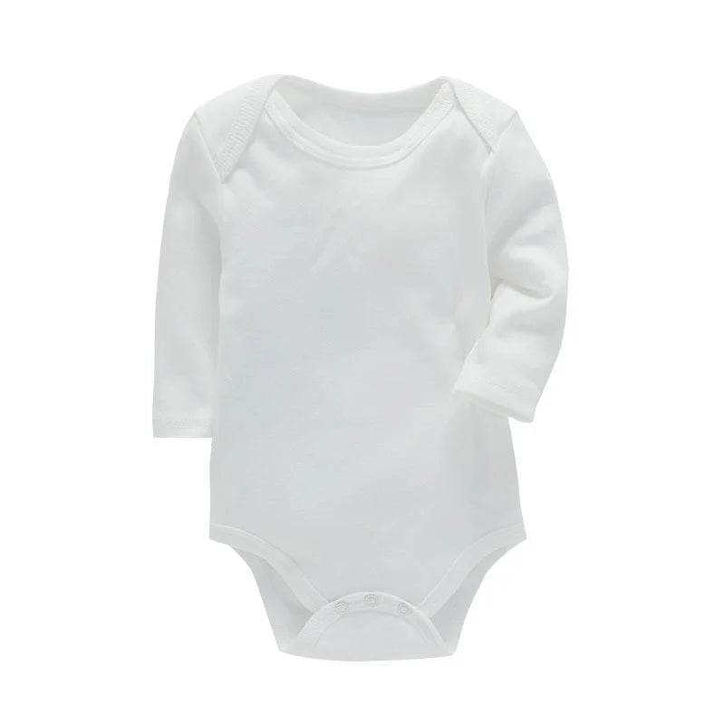 Baby Romper – Solid Color Cotton (3–24M)