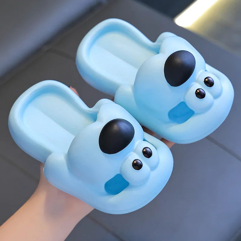 Kids Cartoon Puppy Slippers – Soft Non-Slip Indoor Flip-Flops