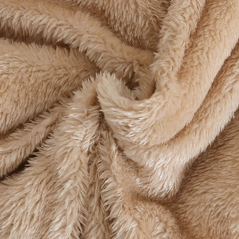 0–2 Years Baby Plush Jumpsuit, Cute Dog & Rabbit Print