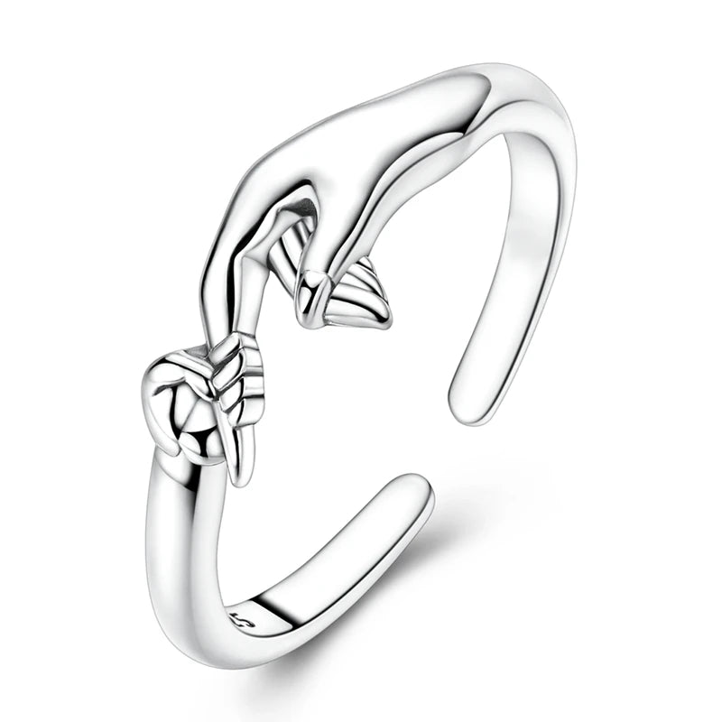 Clover Adjustable Ring 925 Sterling Silver Original Hummingbird Glow Firefly Free Size Open Rings For Women Wedding Jewelry Gift