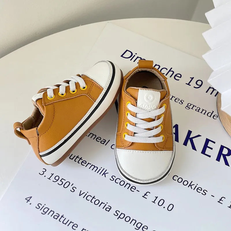 Baby Spring/Autumn Leather Sneakers  – Soft Sole Toddler Shoes