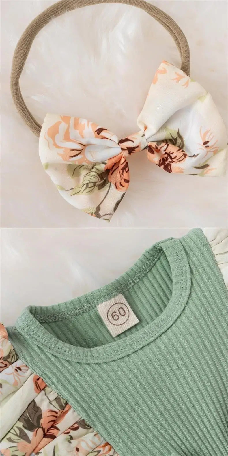 Baby Girl Summer Dress & Headband Set