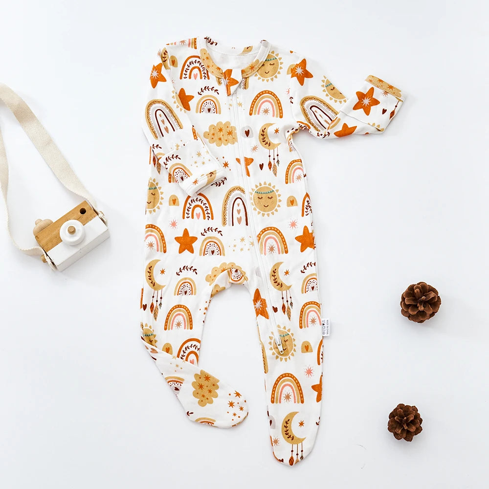 Newborn Boys & Girls Wrapped Foot Jumpsuit