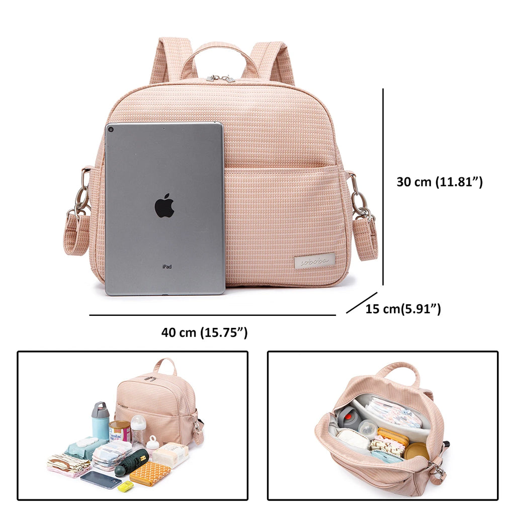 Soboba Stylish Mother Diaper Bag – Waterproof, Large Capacity Fashion Nappy Backpack