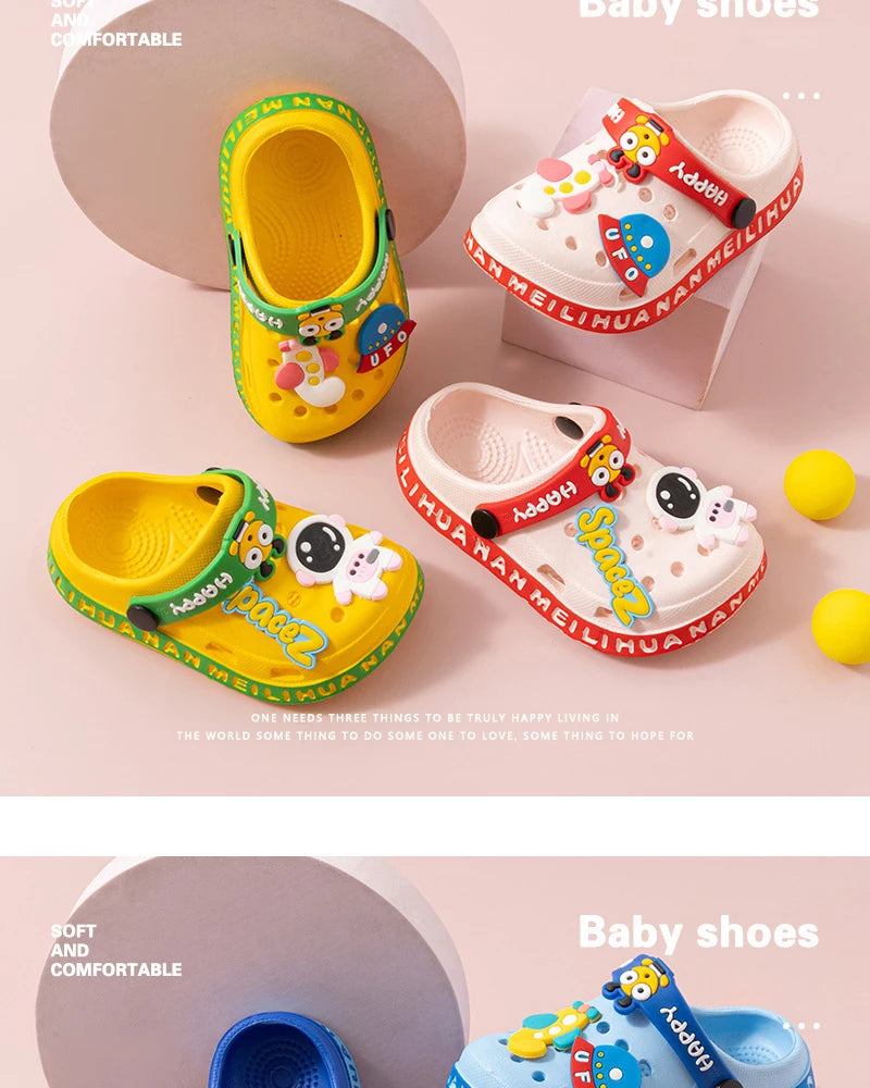 Kids Open-Toe EVA Sandals – Soft Non-Slip Clog Shoes