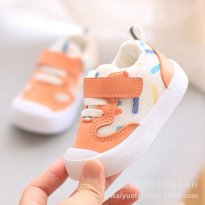 Kids’ Soft-Soled Sneakers – Casual Mesh Walking Shoes