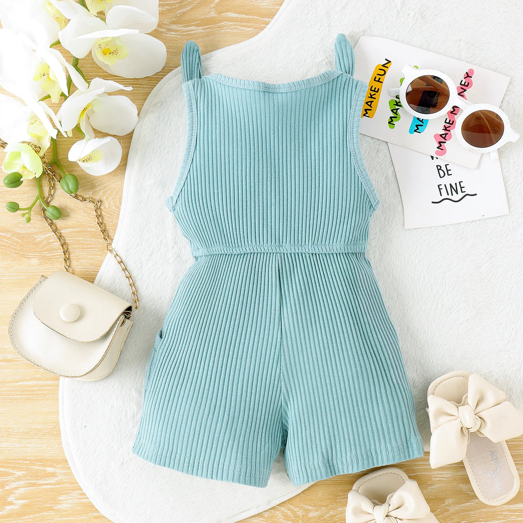 0-4 Years Baby Girls Baby Soft And Comfortable Strip Vest Onesie