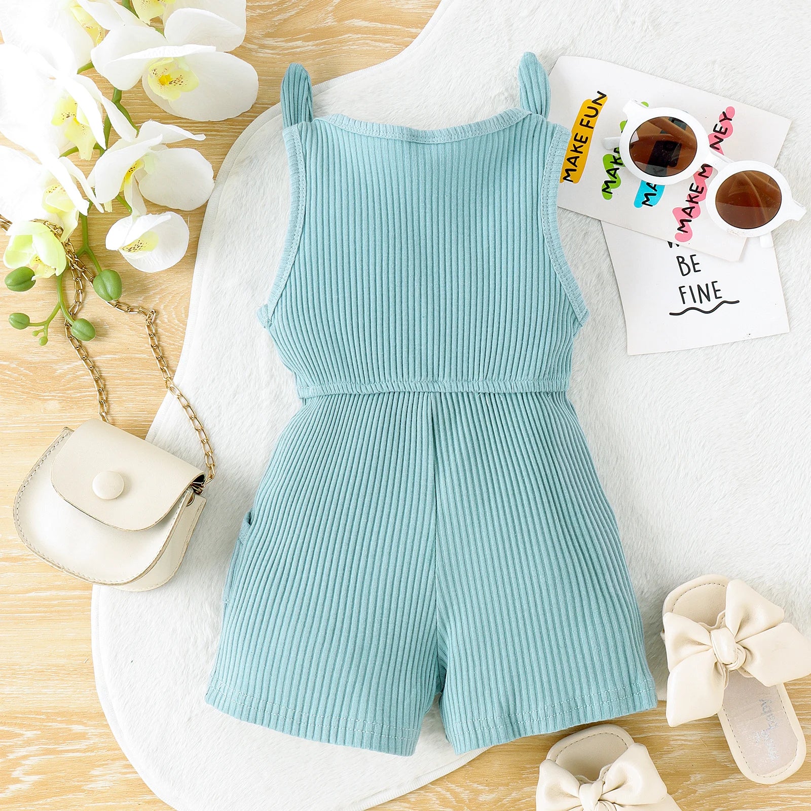 0-4 Years Baby Girls Baby Soft And Comfortable Strip Vest Onesie