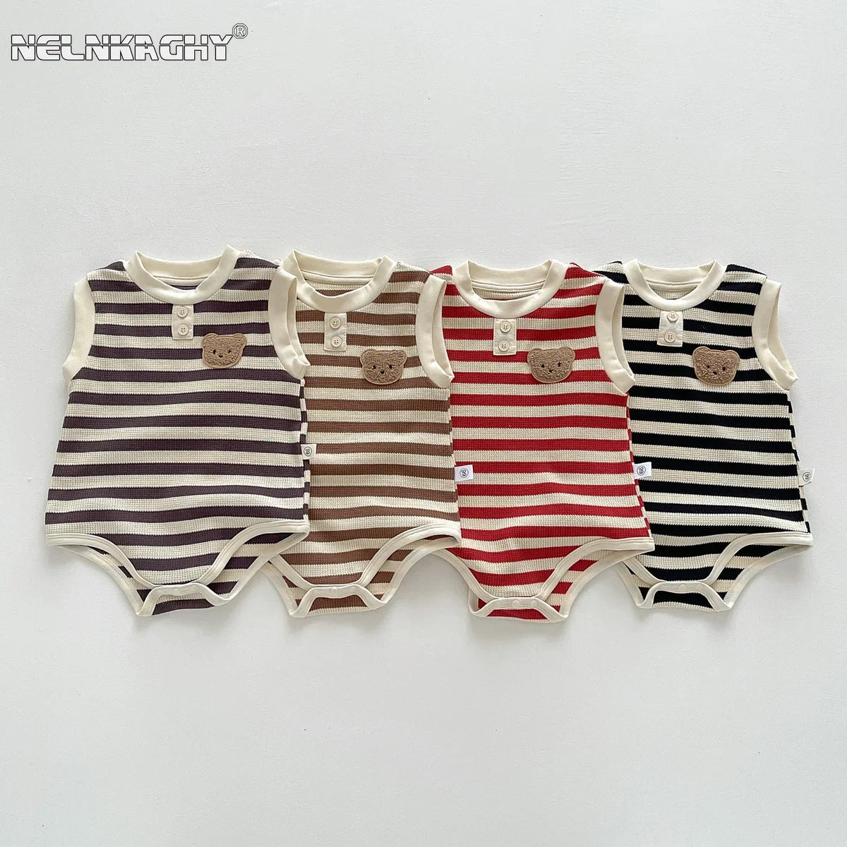 Infant Summer Knit One-Piece, Newborn Baby Clothes