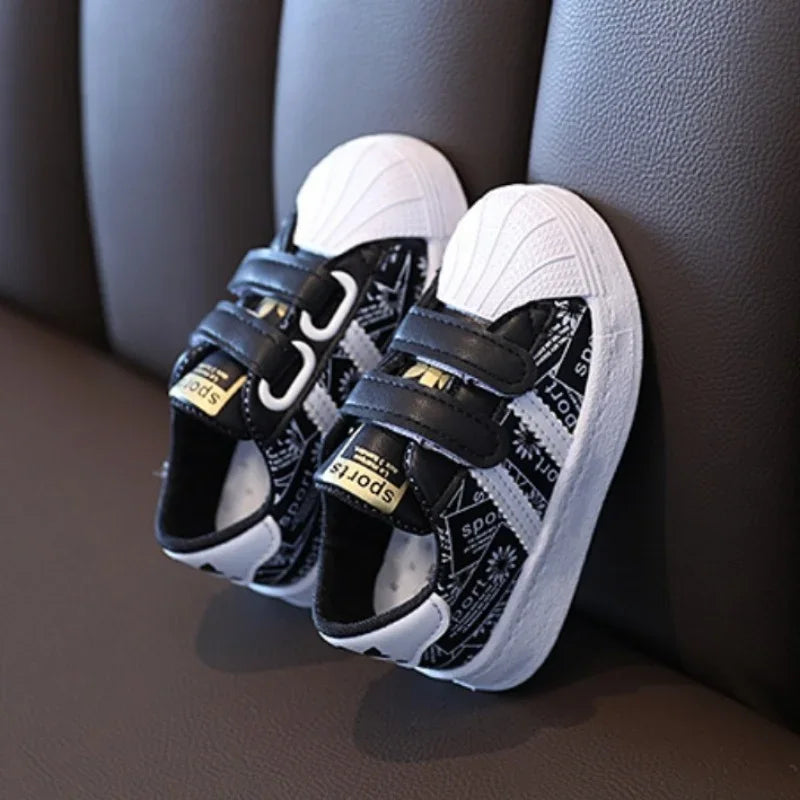 Kids’ Anti-Slip Sneakers – Soft Rubber Casual Shoes (21–30)