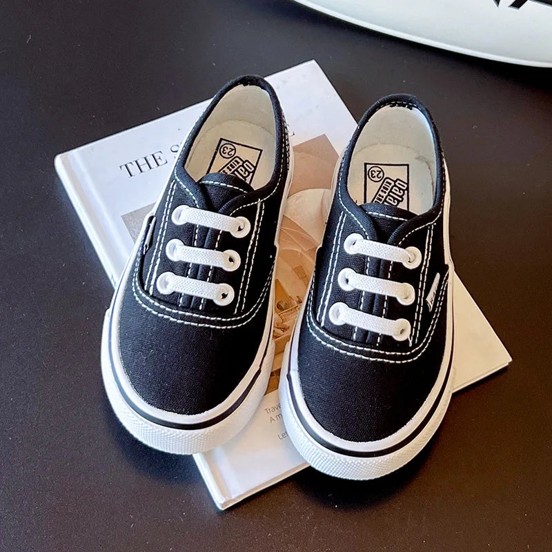 Kids Spring/Autumn Canvas Sneakers – Colorful Soft-Soled Shoes