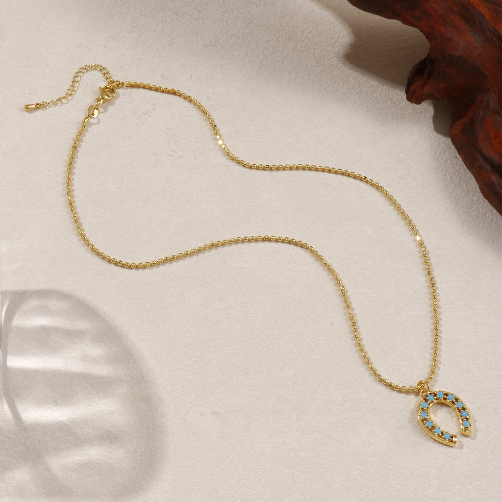 1PC Fashion Blue Series Brass