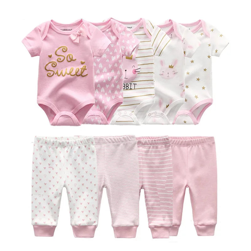 9 Pcs Unisex Newborn Clothing Sets