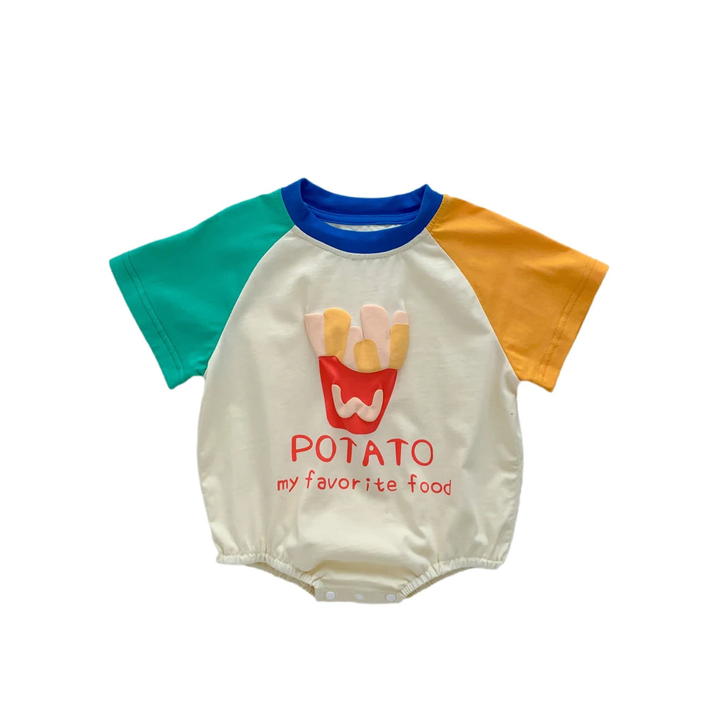Cute Short Sleeve Baby Clothes 0-24 M
