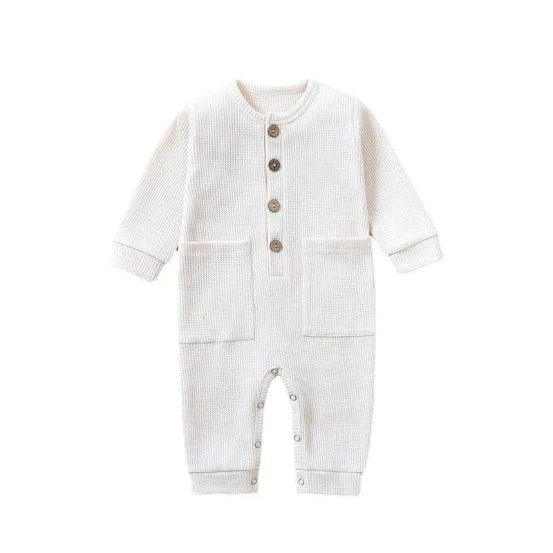 Newborn Cotton Romper, Long Sleeve