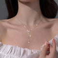 S925 Sterling Silver Star Diamond Moon