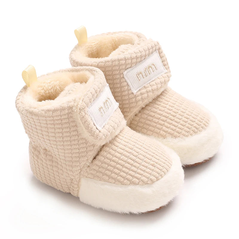 0-18M Apricot New Soft Winter Boots