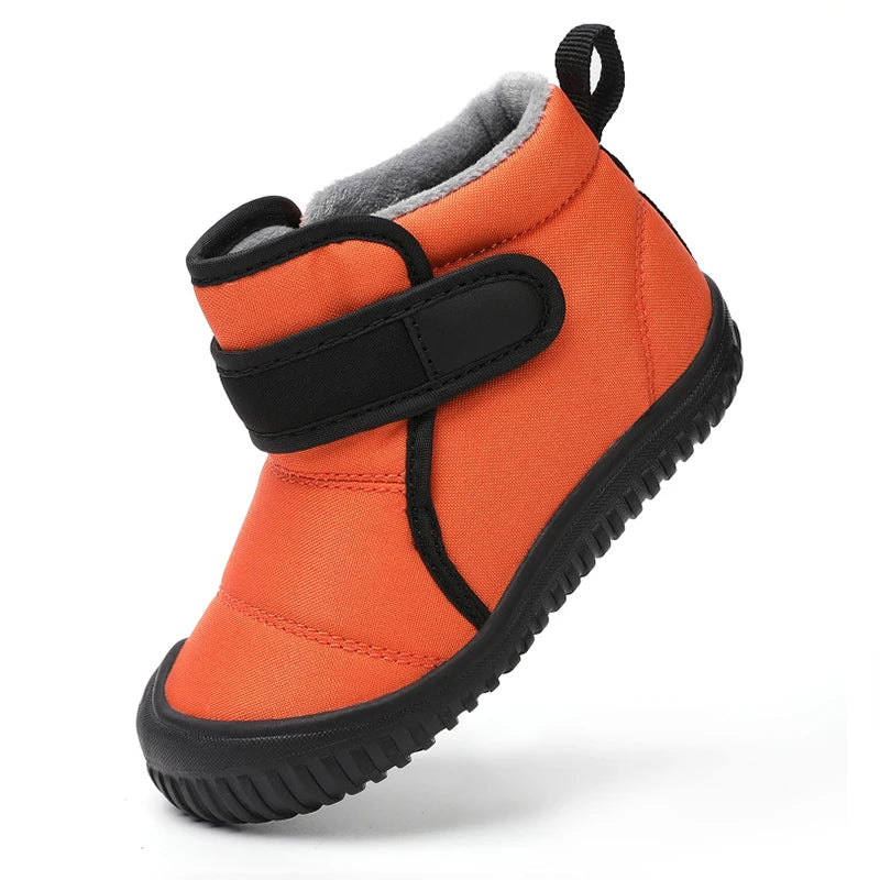 Unisex Kids Winter Snow Boots – Plush Anti-Slip Walking Shoes (Size 19–28)