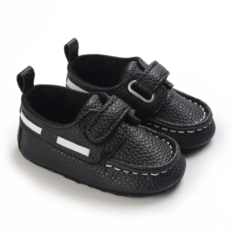Baby Christening Shoes (0–18M) – PU Leather Moccasins for Boys & Girls