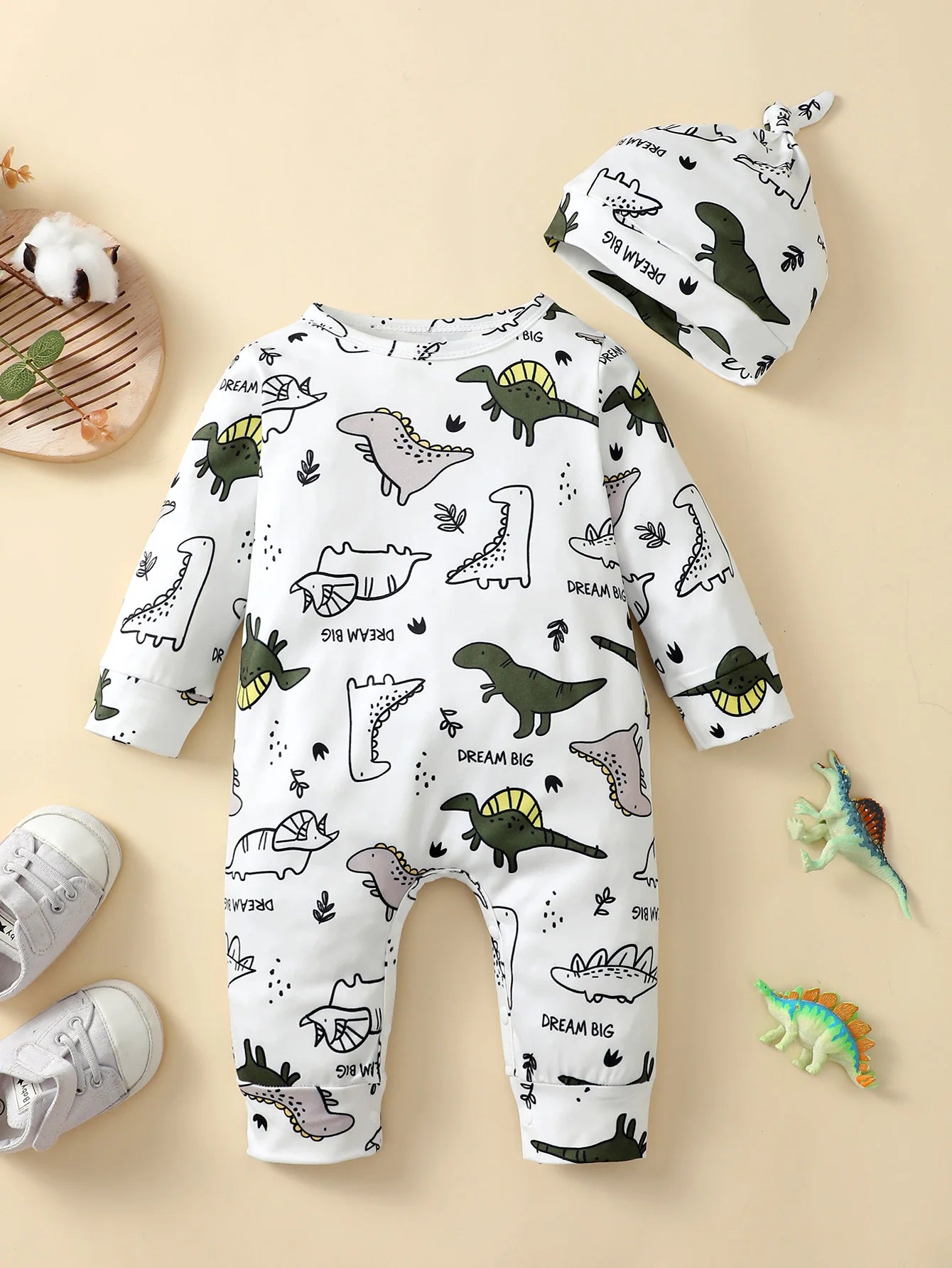 Baby Boys Bear Romper – Long Sleeve (0–12M)