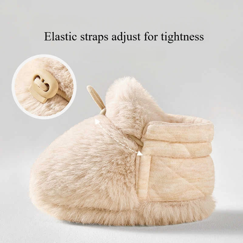 Baby Winter Booties (0–12M) – Soft Sole Non-Slip First Walkers
