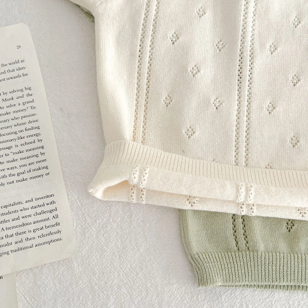 Baby Girl Knit Tee & Shorts Set – Summer (0–2Y)