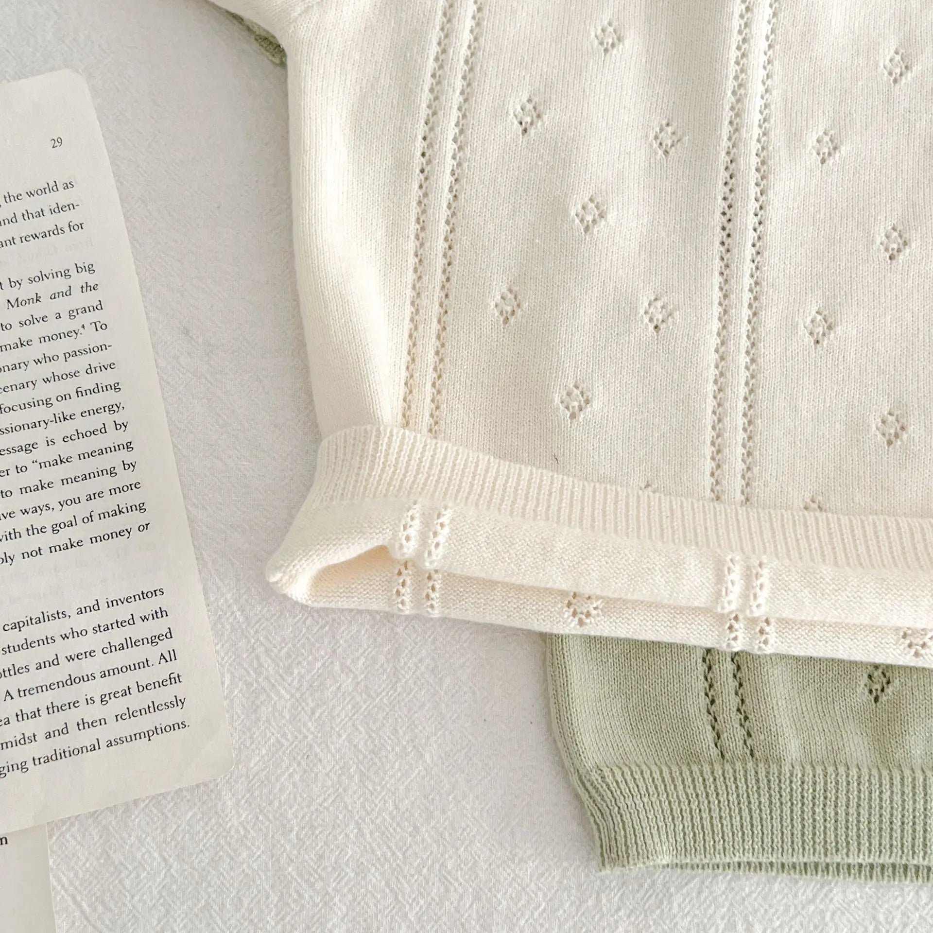 Baby Girl Knit Tee & Shorts Set – Summer (0–2Y)