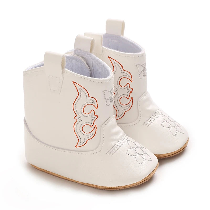 Baby Little Boots (0–18M) – Soft PU Anti-Slip Spring/Autumn Shoes
