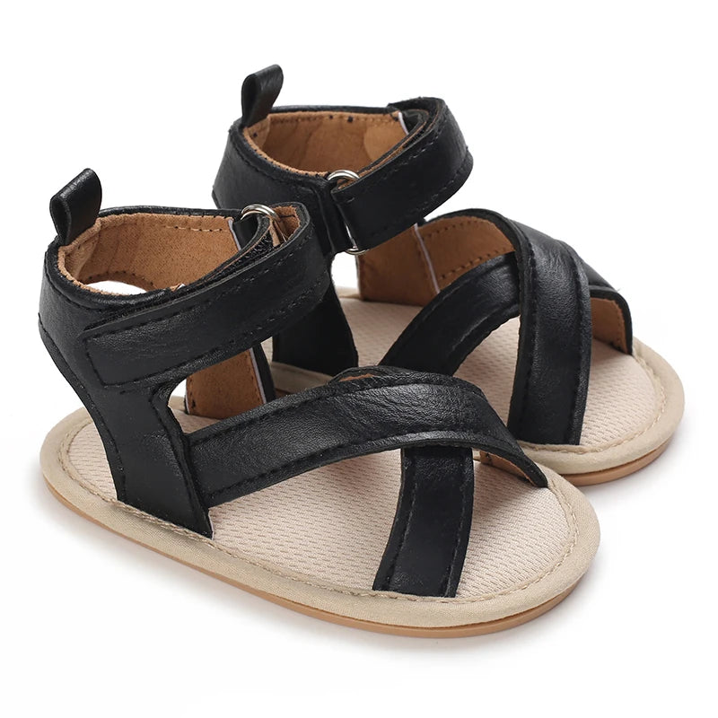 Baby Summer Sandals (0–18M) – Soft Rubber Non-Slip First Walkers