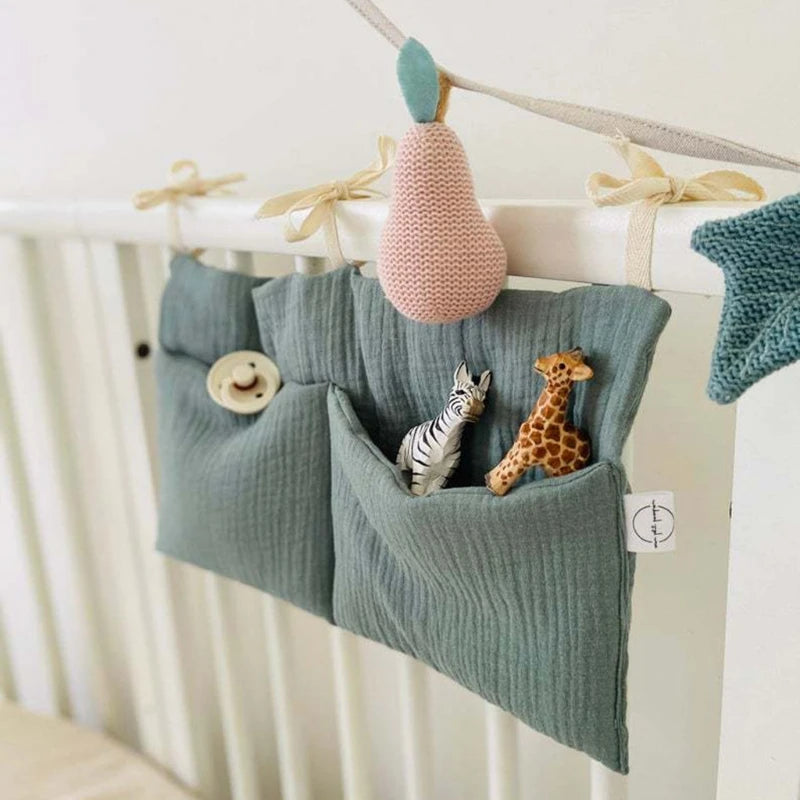 Multifunctional Baby Storage Bag – Diapers, Bedding & Bedside Organizer