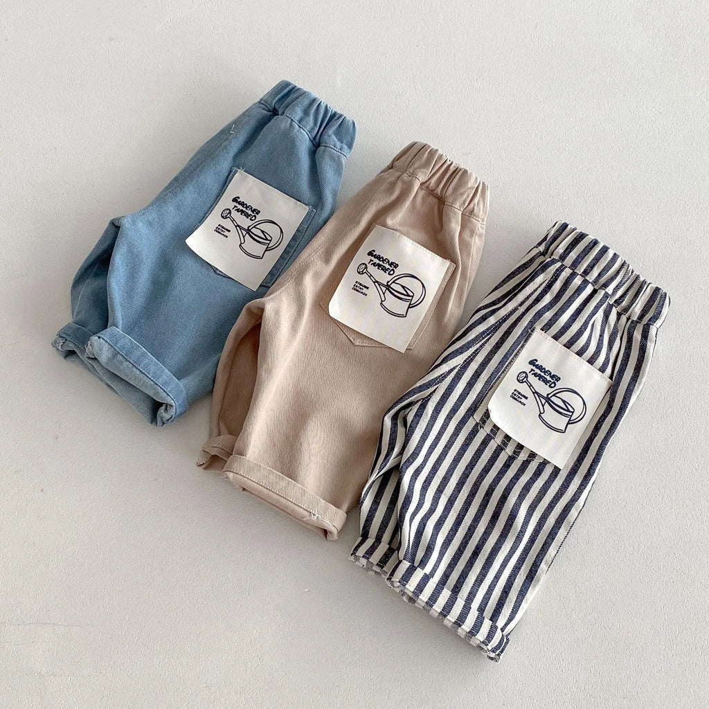Kids Spring Striped Denim Pants (0–5Y)