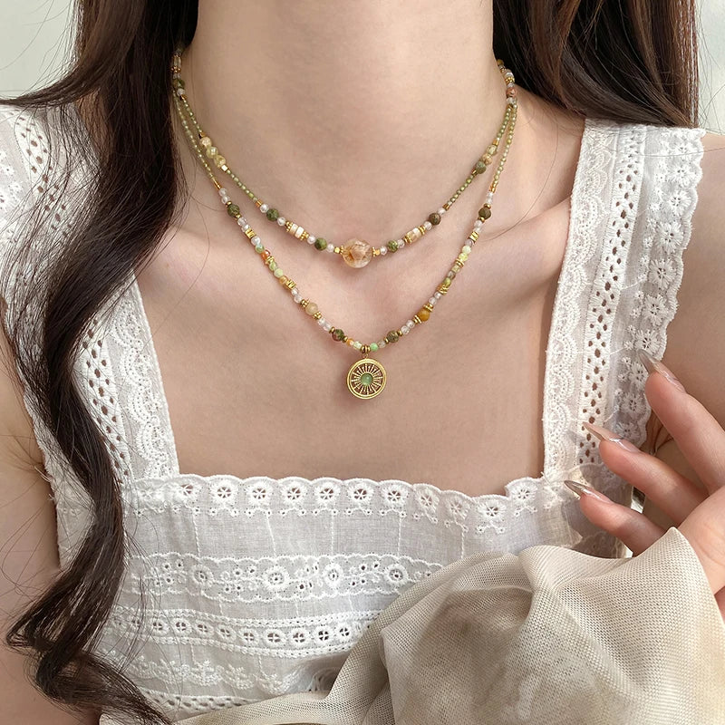 Natural Stone Bead Necklace